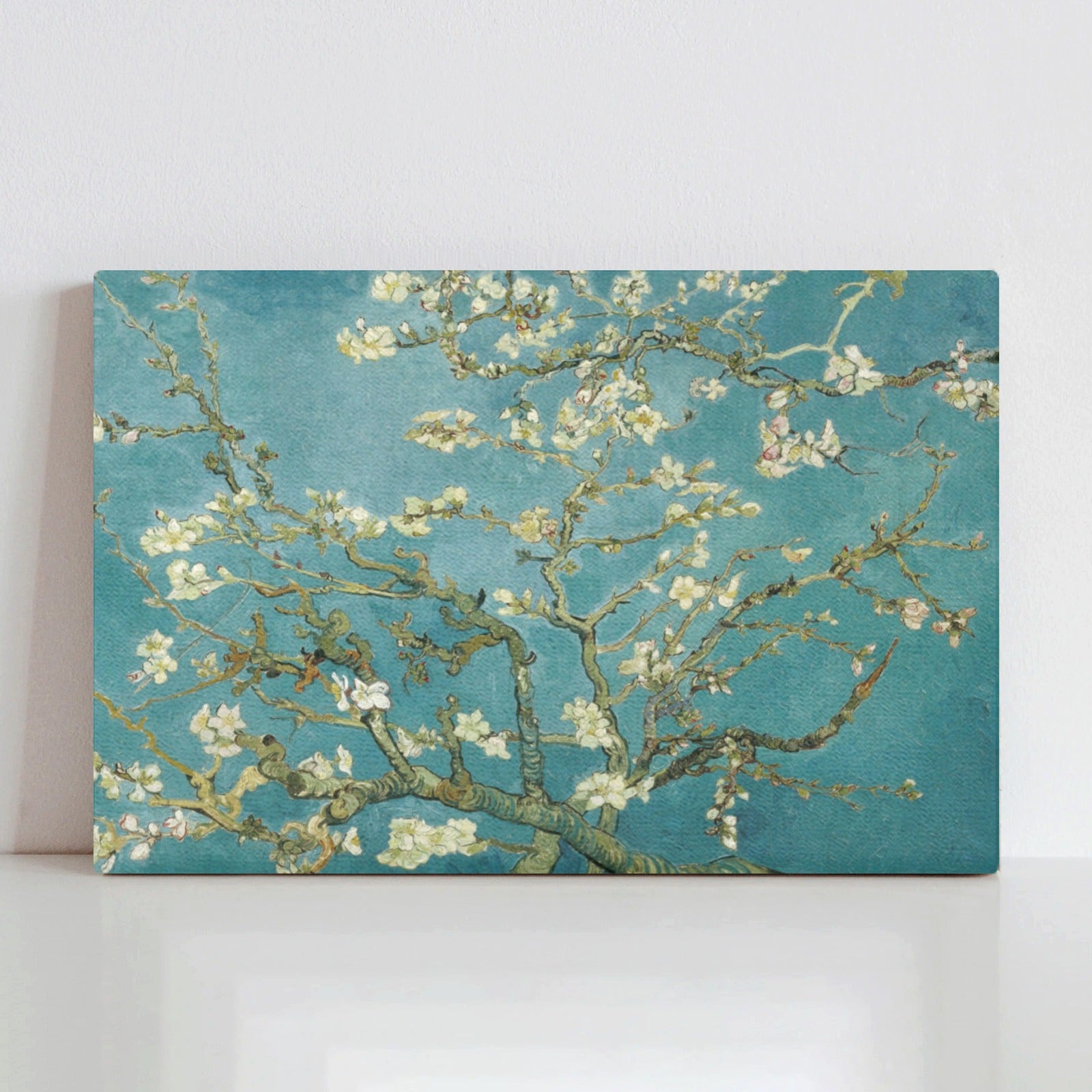 Almond Blossom floral canvas print by Van Gogh, perfect wall art for home decor.