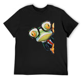 Men's black short sleeve tee with frog design, MyArtsyGift, Classic Tees