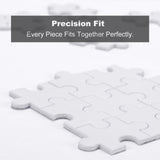 Precision Fit wooden puzzle pieces for adults and kids, highlighting comfortable touch and precise fitting.