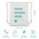 Custom Drawstring Backpacks Personalized Bag with Logo Text Great for Travelling Gym