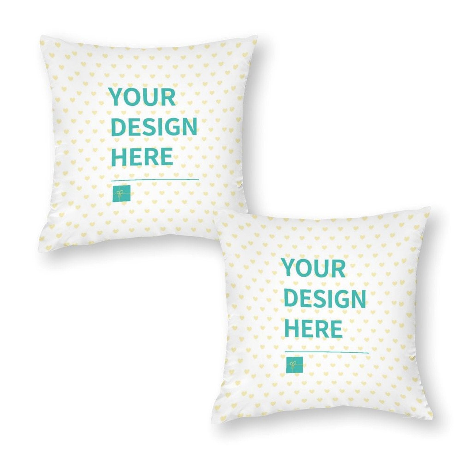 Custom Pillow Case Set of 2 with Your Design Here, Polyester Pillowcase