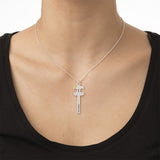 Personalized Silver Puzzle Necklace with 'Anne' and 'Forever Love' Engraving - Perfect Couple's Gift