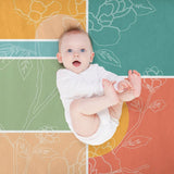 Baby on MyArtsyGift floral lamb wool fleece blanket, perfect for bed and travel, soft and cozy.