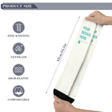 Customizable socks with 'YOUR DESIGN HERE', white heart pattern, comfortable, high-elastic. Personalized gift.