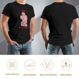 Black men's tee with 'SHH Keep quiet' pink graphic; Classic crew neck t-shirt with breathable fabric