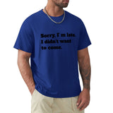 Men's blue short sleeve t-shirt with funny quote. Casual wear, crew neck tee, MyArtsyGift.