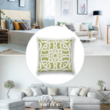Green geometric plush throw pillow cover, decorative cushion for sofa or couch, soft and comfortable for home decor.