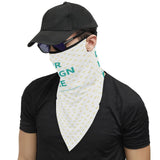 Custom neck gaiter with ear loops, 'YOUR DESIGN HERE' face mask for men and women, ideal for outdoor activities