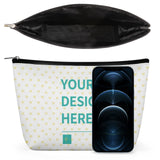 Customizable makeup bag featuring your design, personalized cosmetic storage for women, made of PU material