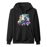 Cosmo Car - Astro Cruise men's black hooded sweatshirt with space design