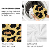 Animal skin flannel blanket in washing machine, machine washable and skin friendly material for easy care.