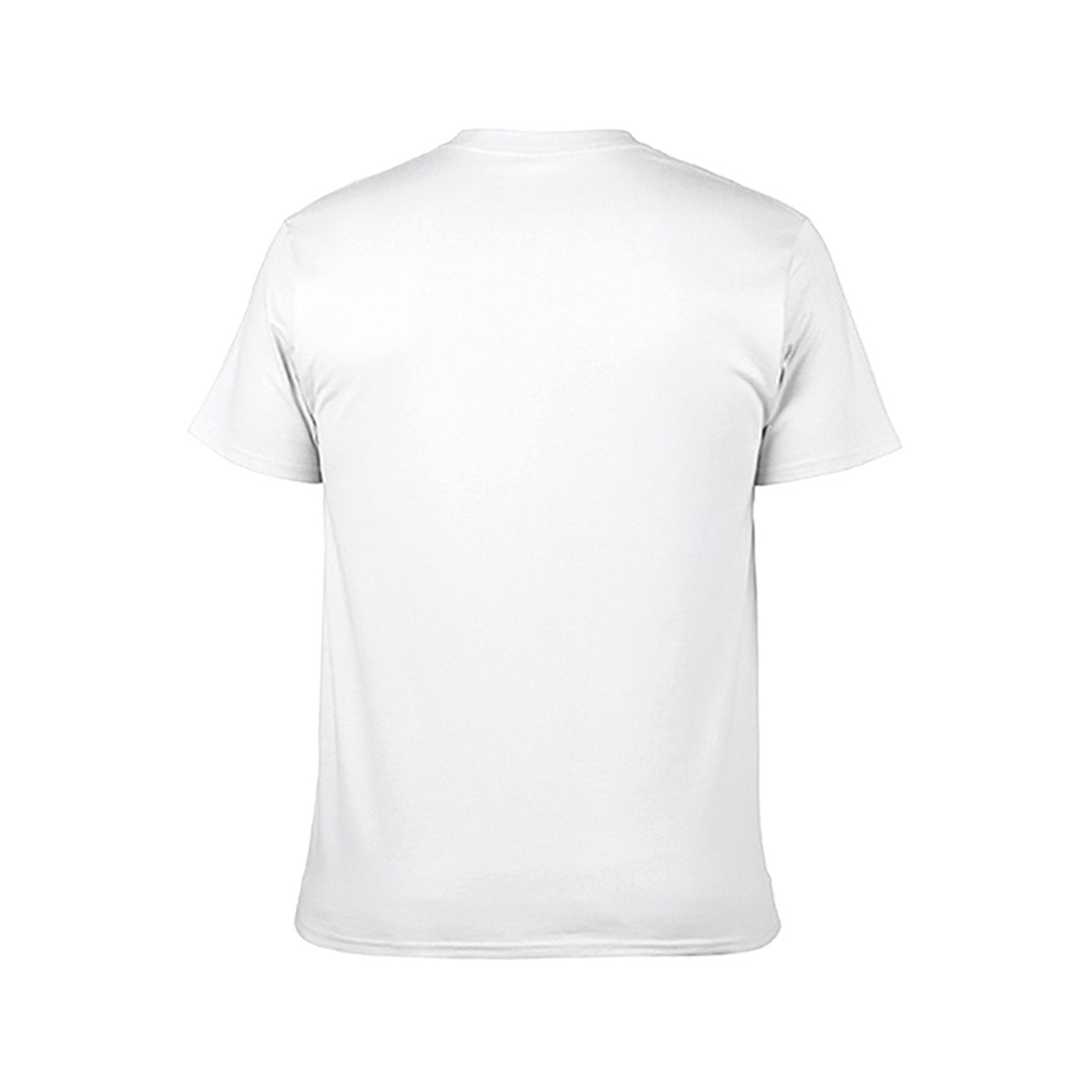 White crew neck short sleeve t-shirt, made of comfortable cotton, perfect for casual wear.