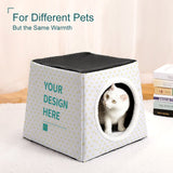 Custom capsule pet house with your design option, made of Oxford fabric, suitable for small cats or dogs