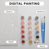 Custom Paint by Numbers Kit for Adults - Includes canvas, acrylic paints, brushes and accessories. DIY painting gift.