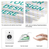 Polyethylene Photography Cloth with customizable design, white background, yellow hearts, machine washable.