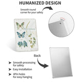Personalized metal tin sign with botanical butterfly design, smooth edges and easy installation, made in USA.