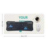 Personalized gaming mousepad. Customize your design, desk mat for home and office. Durable rubber material.
