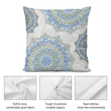 Blue Mandala Plush Pillow Cover. Soft, durable, and decorative pillow for sofa or living room.
