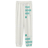 Personalized Men's Round Neck Pajama Set Custom Adult Pajamas Gift 180g