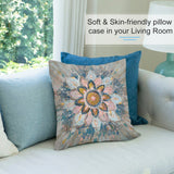 Abstract floral plush pillow cover in living room, soft and skin-friendly, decorative home decor