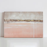 Pink and Gold Abstract Canvas Wall Art for Bedroom or Living Room Decor