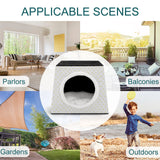 Custom capsule pet house, Oxford fabric, heart pattern design, suitable for indoor and outdoor use