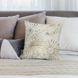 Luxury soft plush throw pillow cover with gold abstract design, perfect for sofa and living room decor