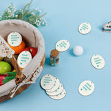 Customizable wooden tags with 'YOUR DESIGN HERE' for home and party decor, ready for your designs.