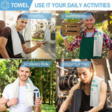 Quick-drying towel for fitness, gardening, and more. Features custom design and cooling fabric for daily activities.