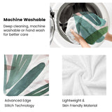 Tropical plants flannel blanket, machine washable, soft, lightweight, and skin-friendly material for sofa couch bed