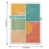 Lamb wool fleece blanket with floral design, orange, green, peach colors. Perfect for bed, travel, or sofa. 76.2cm x 101.6cm