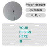 Customizable aluminum license plate - Your Design Here - Water-resistant, no rust - Car tag