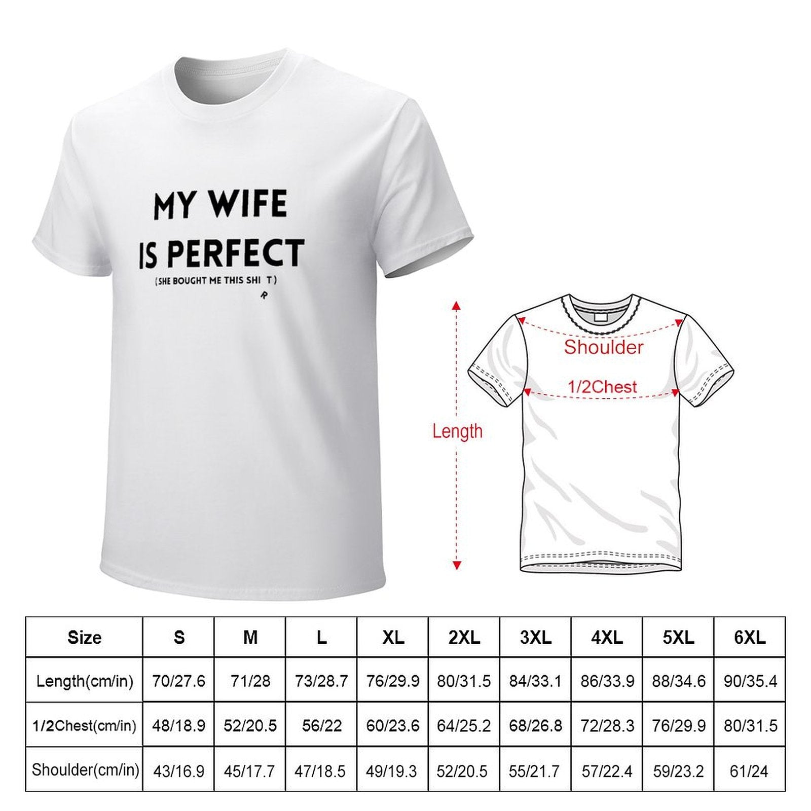 Men's white short sleeve t-shirt with funny quote, comfortable cotton tee, available in sizes S-6XL