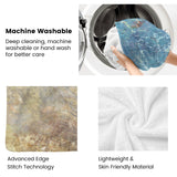 Blue ocean beach flannel blanket, machine washable, soft and skin-friendly material, perfect for sofa and bed