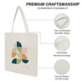 Canvas tote bag with Mid Century Geo II design, cotton cloth, ideal for shopping or DIY crafts, durable and reinforced.