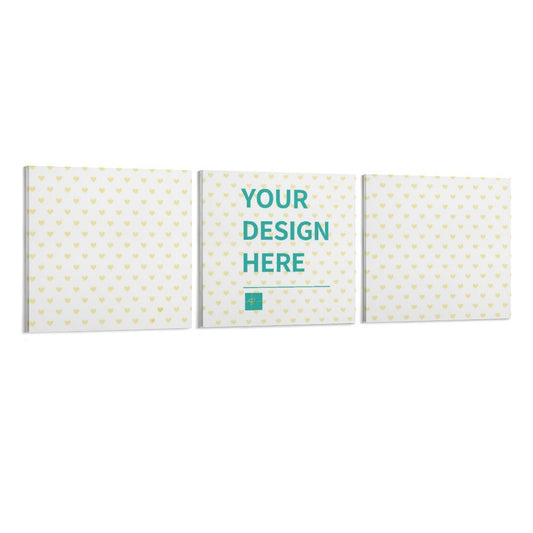 Personalized canvas wall art with 'YOUR DESIGN HERE'; ideal family, wedding, and anniversary gifts
