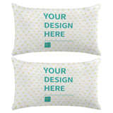 Customizable Super Soft Throw Pillow Cases, featuring 'YOUR DESIGN HERE'. Made with ultra-soft short plush material.