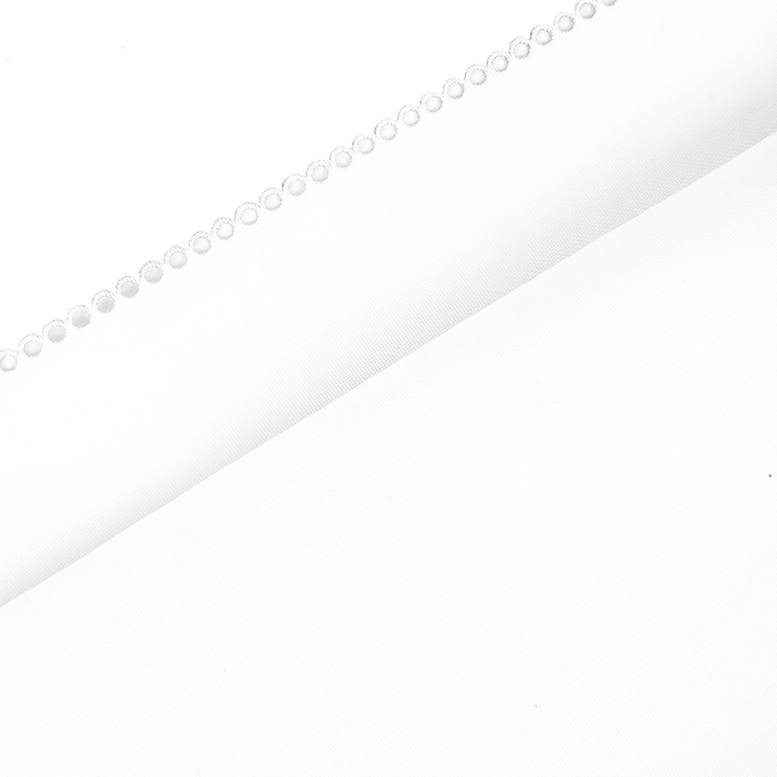 White canvas placemat with detailed edge for kitchen dining table, washable and heat-resistant.