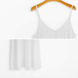 White polyester long slip dress for women. Backless design, perfect for summer. MyArtsyGift.