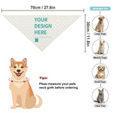 MyArtsyGift - Custom Dog Bandana Personalized Pet Scarf Triangle Neckwear Pet Bibs for Small Medium Large Dogs Cats Puppy Pets Birthday