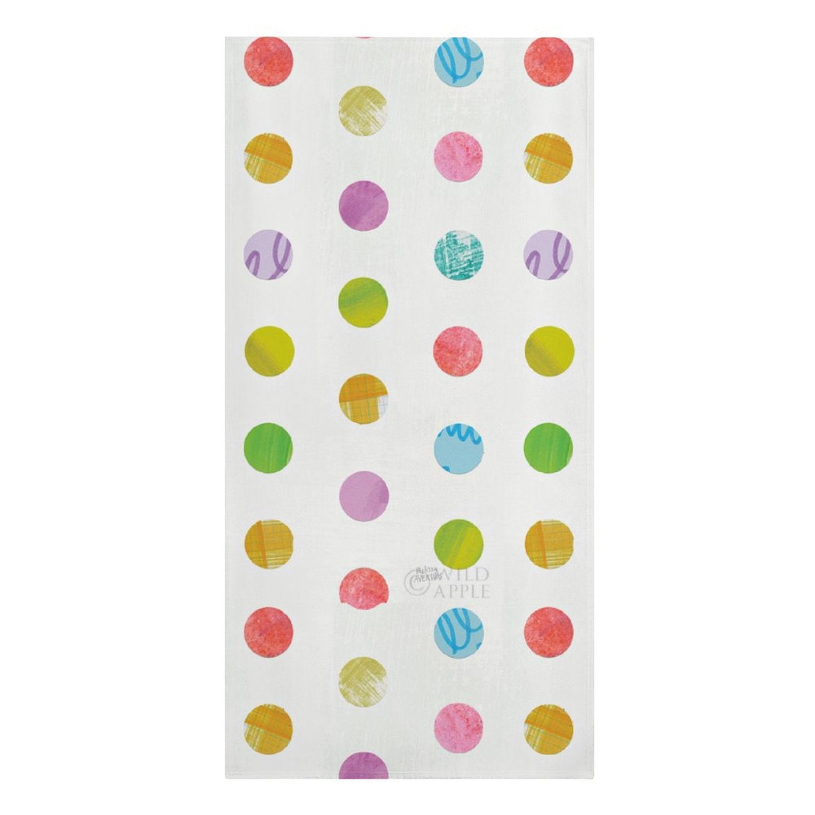 Personalized beach towel with colorful polka dots, microfiber, from MyArtsyGift