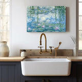 Monet's Water Lilies Canvas Print, Floral wall art, Home decor, Made in USA