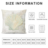Seashell plush pillow cover, high quality, comfortable, breathable, and in multiple sizes for sofa or couch.