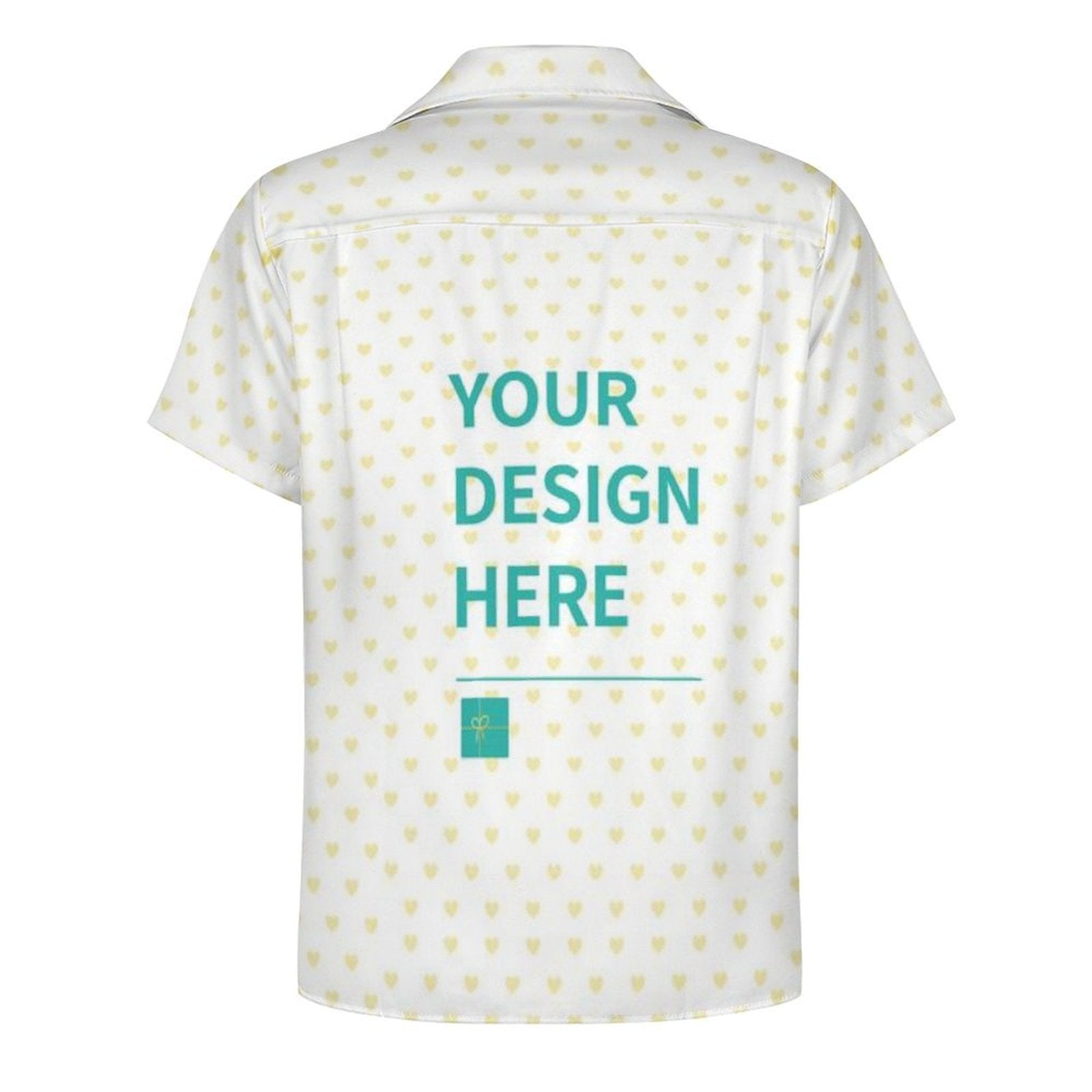 Custom men's short sleeve shirt with peach skin velvet featuring your design. Summer wear, MyArtsyGift