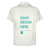 Custom men's short sleeve shirt with peach skin velvet featuring your design. Summer wear, MyArtsyGift