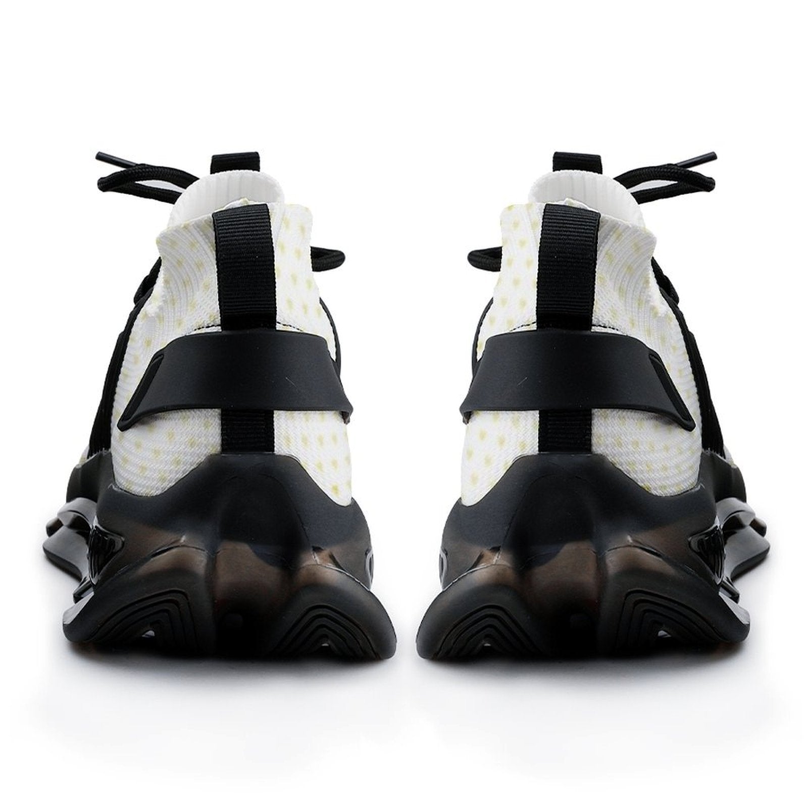 Men's custom running shoes, Flyknit upper, black accents, and TPU outsole. Athletic sneaker for sports and gym.