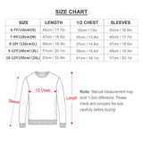 Size chart for youth hoodies. Includes sizes, length, chest, and sleeve measurements to help buyers choose the right fit.