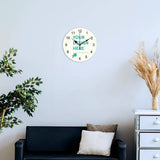 Customizable PVC Round Silent Clock with "YOUR DESIGN HERE" text, home decor gift idea