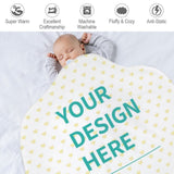 Personalized Soft Plush Kids Blanket for Boys Girls, Custom Throw Blanket for Nursery