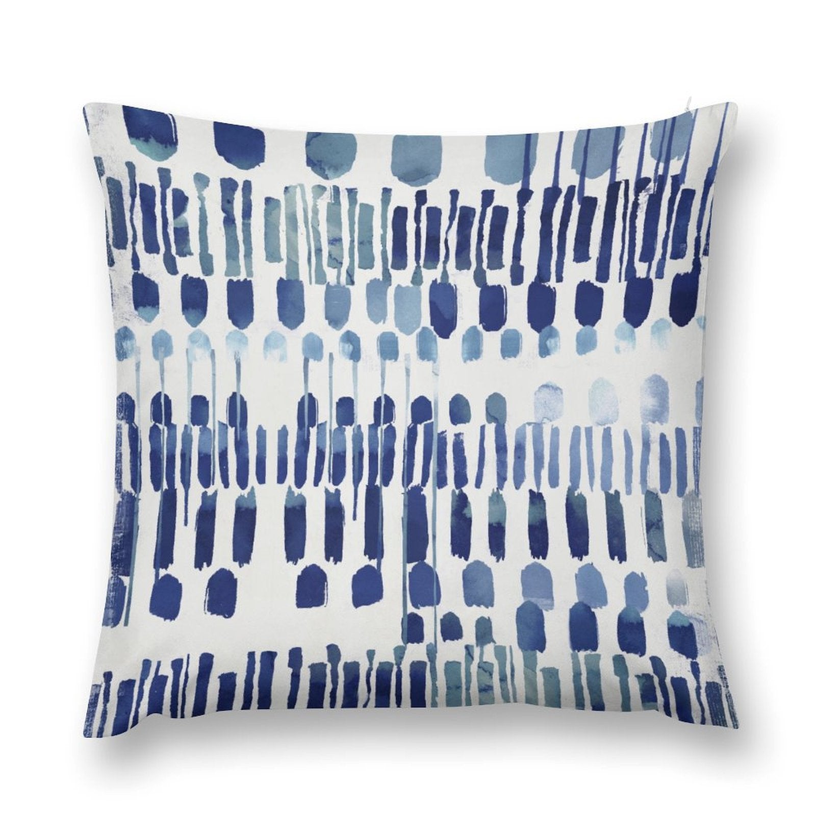 Blue abstract design pillow cover. Luxury soft fluffy decorative pillow for sofa and couch. MyArtsyGift